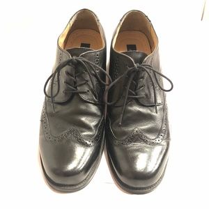 Bass Winston Black Oxford Leather Men’s Dress Shoes Size 10.5 Well Crafted Shoes